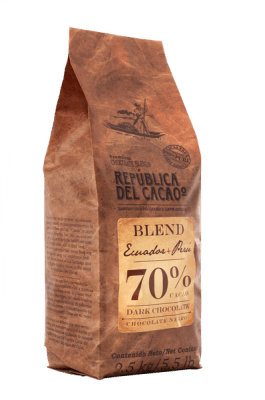 ECUADOR-PERÚ BLEND 70% (REPÚBLICA DEL CACAO) 2,5 KILO