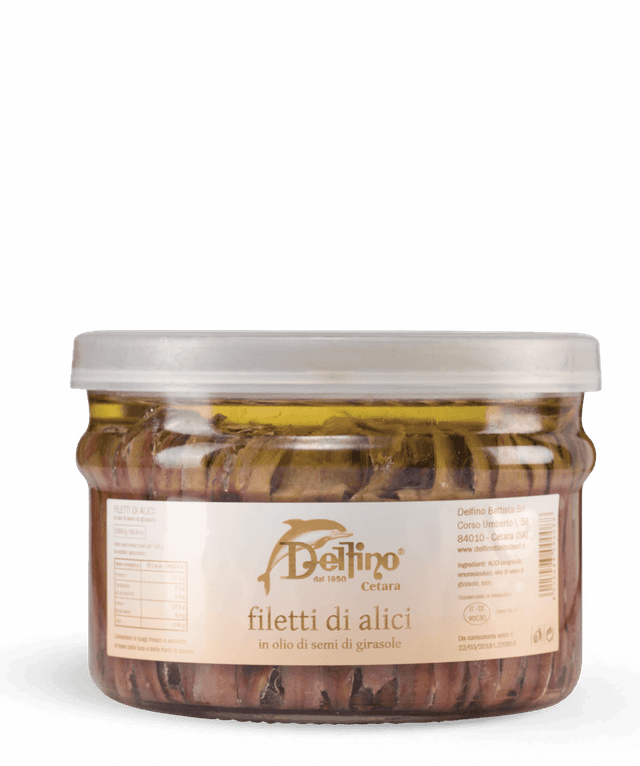 ANSJOVIS OP OLIE DELFINO 1300 GR