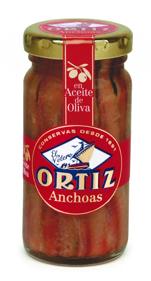 Ansjovisfilet in olijfolie (goud) Ortiz 95g