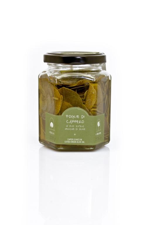 Kappertjesblad in EV Olijfolie 220GR